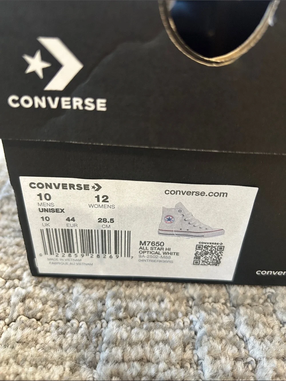 Converse Chuck Taylor All Star Hi Top Sneaker White 10 - Picture 4 of 7